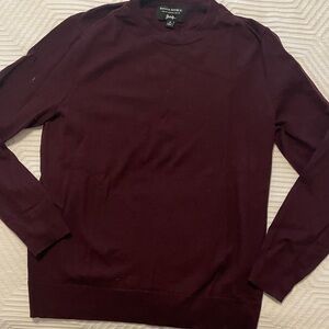 Banana Republic Men's Deep Burgundy Crewneck Sweater